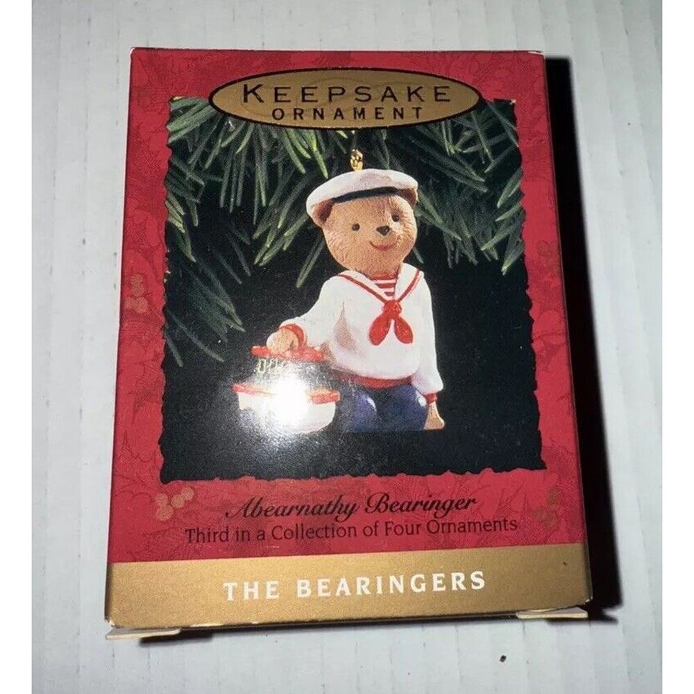 1993 Hallmark Keepsake Abearnathy Bearinger Christmas Ornament New In Box